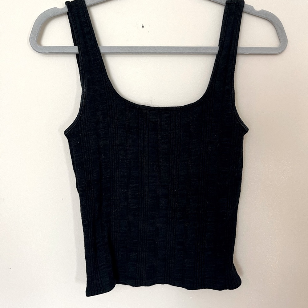 Black American Eagle Crop Top